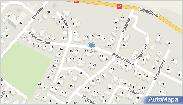 Wieliczka, Politechniczna, 22, mapa Wieliczka