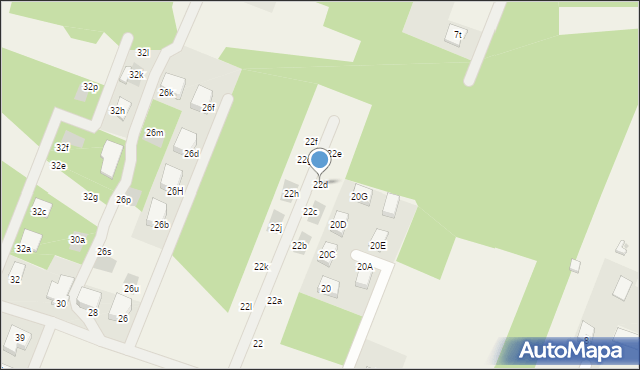 Wieliszew, Podgórna, 22d, mapa Wieliszew