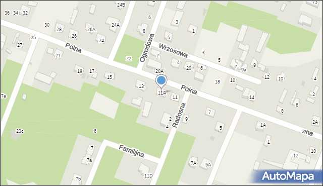 Wieliszew, Polna, 11A, mapa Wieliszew