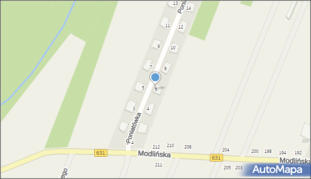 Wieliszew, Poniatówka, 6, mapa Wieliszew