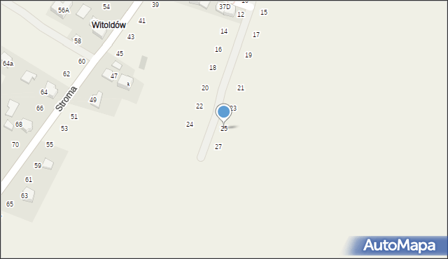 Wielka Wieś, Podegrodzie, 25, mapa Wielka Wieś