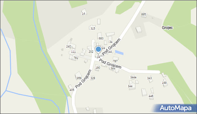 Wieprz, Pod Grojcem, 14, mapa Wieprz