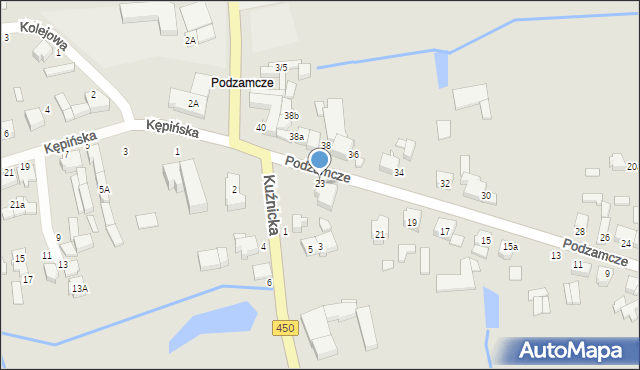 Wieruszów, Podzamcze, 23, mapa Wieruszów