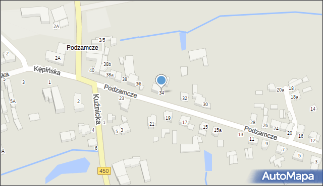 Wieruszów, Podzamcze, 34, mapa Wieruszów