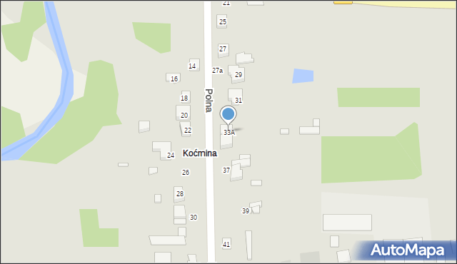 Wieruszów, Polna, 33A, mapa Wieruszów