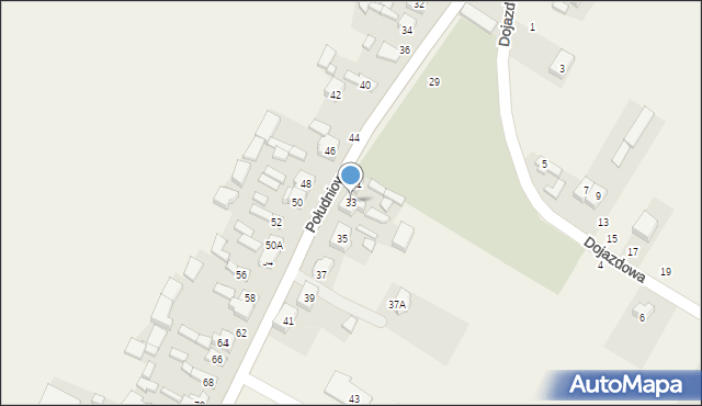 Wierzchlas, Południowa, 33, mapa Wierzchlas