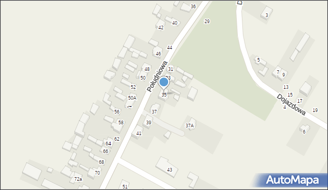 Wierzchlas, Południowa, 35, mapa Wierzchlas