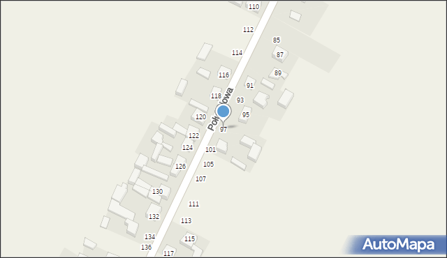 Wierzchlas, Południowa, 97, mapa Wierzchlas