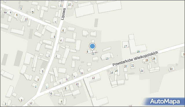 Wijewo, Powstańców Wielkopolskich, 11, mapa Wijewo