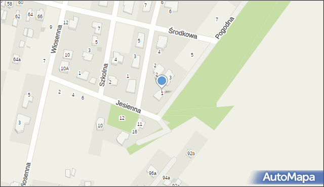 Wiktorów, Pogodna, 1, mapa Wiktorów