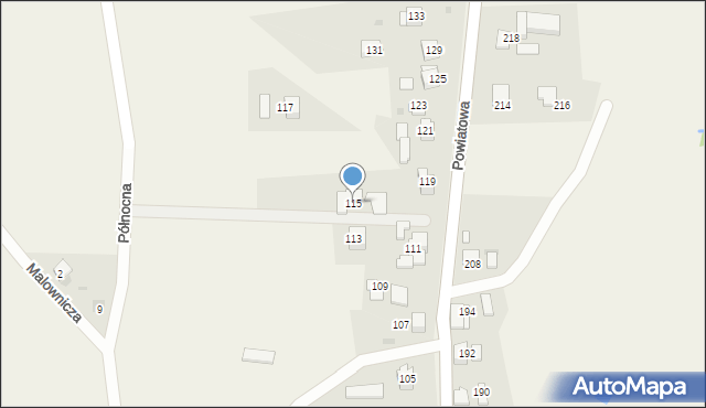 Wiślica, Powiatowa, 115, mapa Wiślica