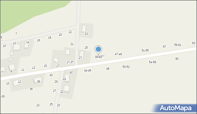 Wisznia Mała, Polna, 39-41, mapa Wisznia Mała