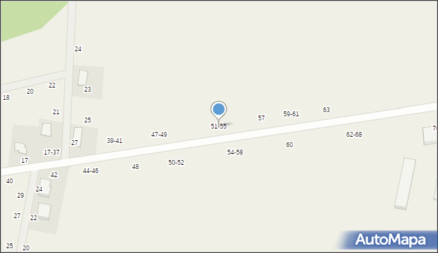 Wisznia Mała, Polna, 51-55, mapa Wisznia Mała