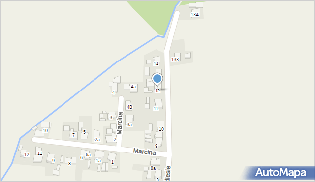 Witaszyce, Podlesie, 12, mapa Witaszyce