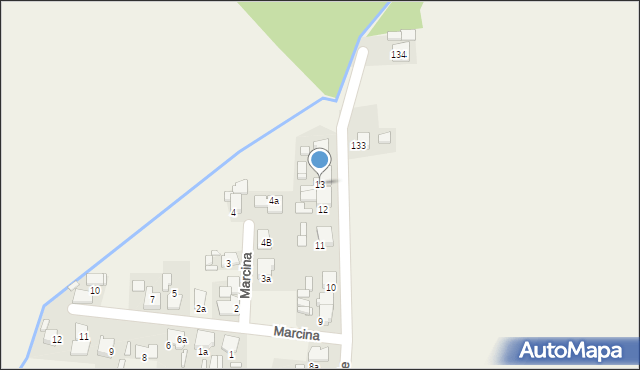 Witaszyce, Podlesie, 13, mapa Witaszyce