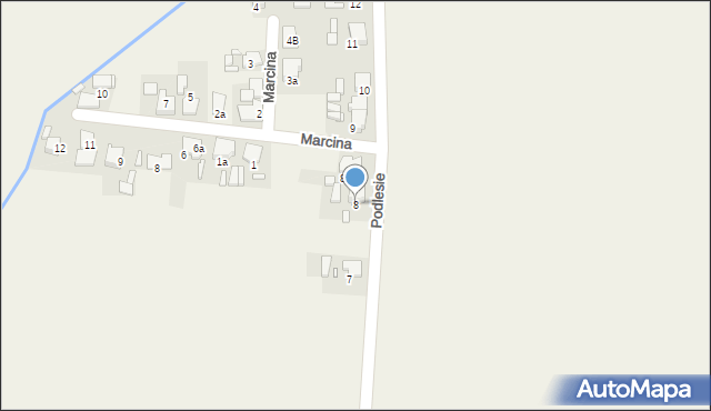 Witaszyce, Podlesie, 8, mapa Witaszyce