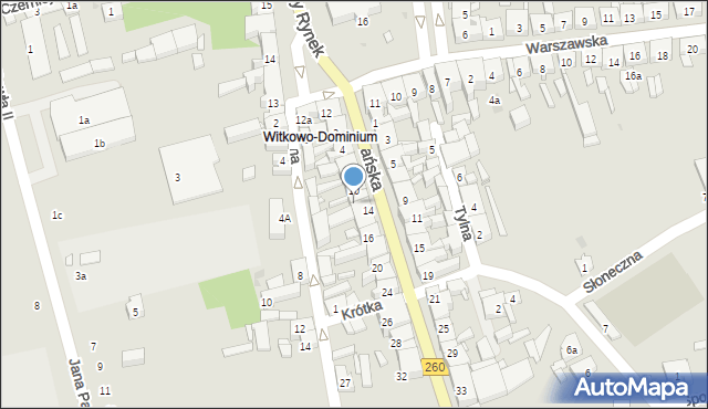 Witkowo, Poznańska, 12, mapa Witkowo