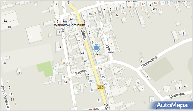 Witkowo, Poznańska, 15, mapa Witkowo