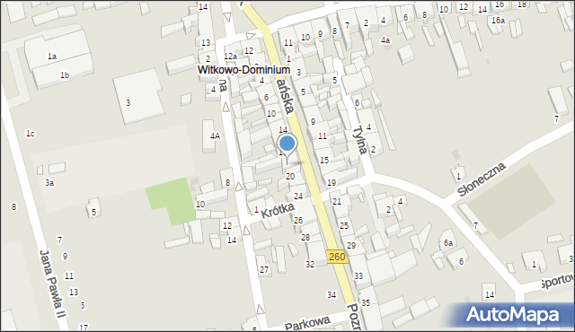 Witkowo, Poznańska, 18, mapa Witkowo