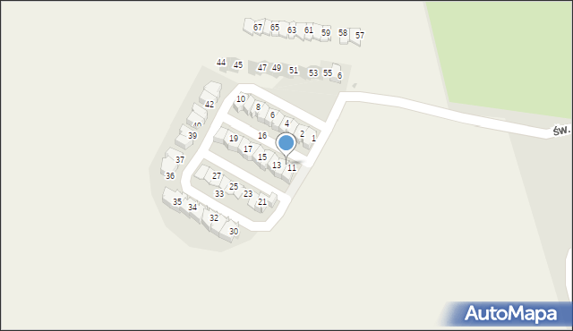 Witoszów Dolny, Południowa, 12, mapa Witoszów Dolny