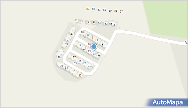 Witoszów Dolny, Południowa, 13, mapa Witoszów Dolny