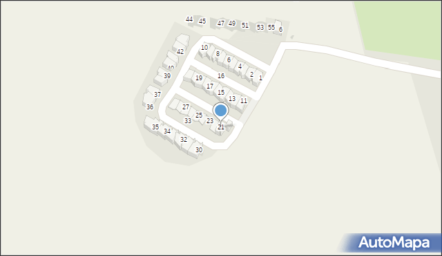 Witoszów Dolny, Południowa, 21, mapa Witoszów Dolny