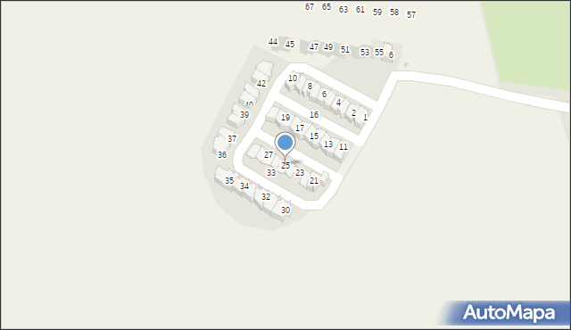 Witoszów Dolny, Południowa, 25, mapa Witoszów Dolny