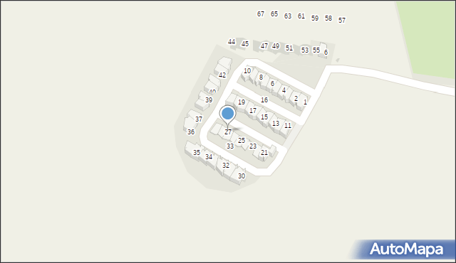 Witoszów Dolny, Południowa, 27, mapa Witoszów Dolny