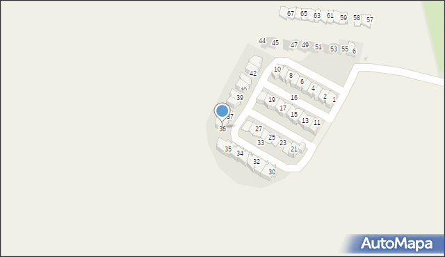 Witoszów Dolny, Południowa, 36, mapa Witoszów Dolny