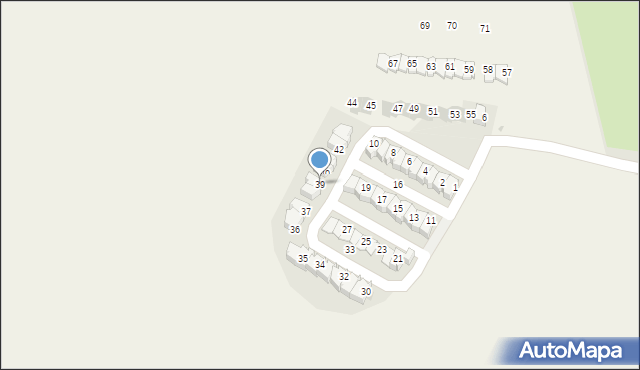 Witoszów Dolny, Południowa, 39, mapa Witoszów Dolny