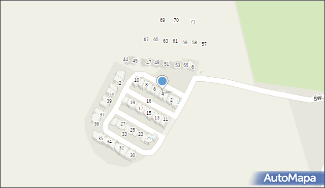 Witoszów Dolny, Południowa, 4, mapa Witoszów Dolny