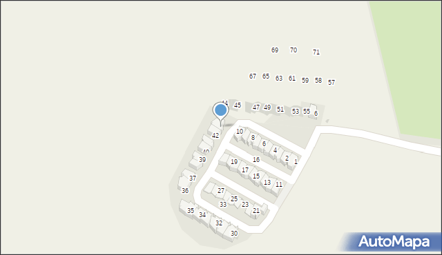 Witoszów Dolny, Południowa, 43, mapa Witoszów Dolny