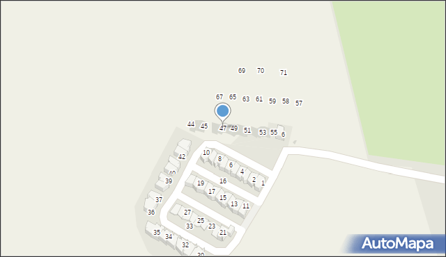 Witoszów Dolny, Południowa, 47, mapa Witoszów Dolny