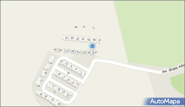 Witoszów Dolny, Południowa, 56, mapa Witoszów Dolny