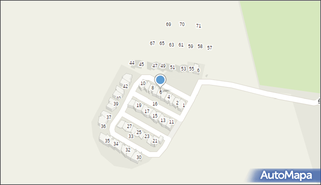 Witoszów Dolny, Południowa, 6, mapa Witoszów Dolny