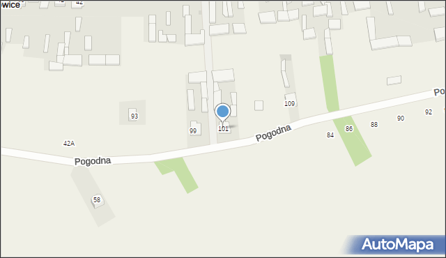 Witowice, Pogodna, 101, mapa Witowice