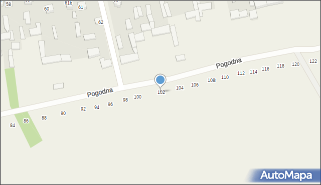 Witowice, Pogodna, 102, mapa Witowice