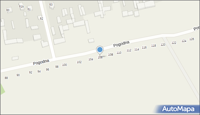 Witowice, Pogodna, 106, mapa Witowice