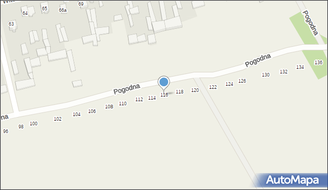 Witowice, Pogodna, 116, mapa Witowice