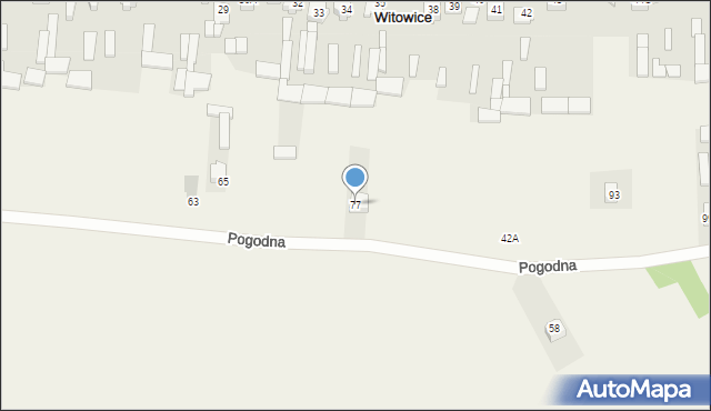 Witowice, Pogodna, 77, mapa Witowice