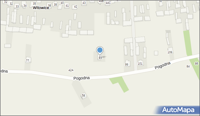 Witowice, Pogodna, 93, mapa Witowice