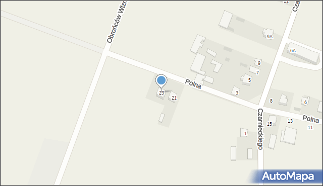 Wizna, Polna, 23, mapa Wizna