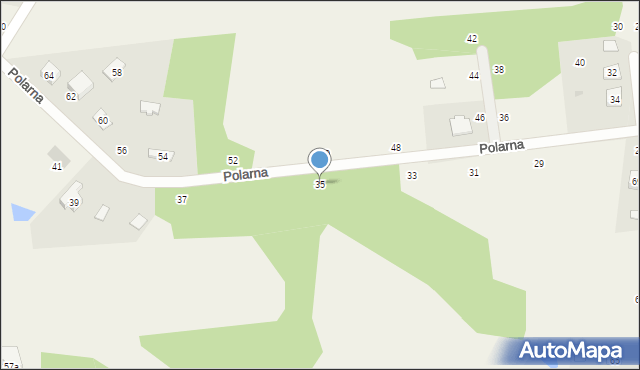 Władków, Polarna, 35, mapa Władków