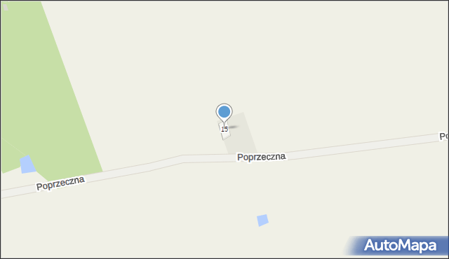 Władzin, Poprzeczna, 15, mapa Władzin