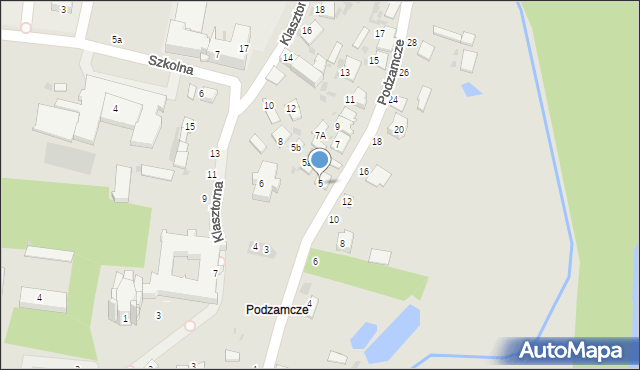 Włodawa, Podzamcze, 5, mapa Włodawa