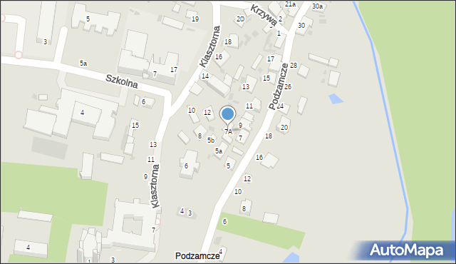 Włodawa, Podzamcze, 7A, mapa Włodawa