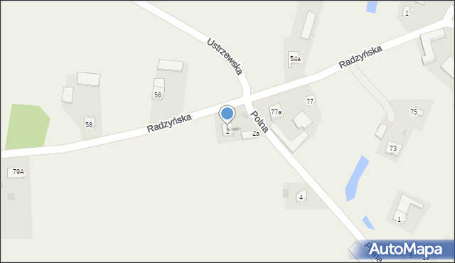 Wohyń, Polna, 2, mapa Wohyń