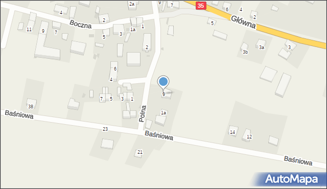 Wojnarowice, Polna, 9, mapa Wojnarowice