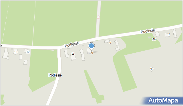 Wojnicz, Podlesie, 10, mapa Wojnicz