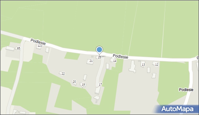 Wojnicz, Podlesie, 15, mapa Wojnicz